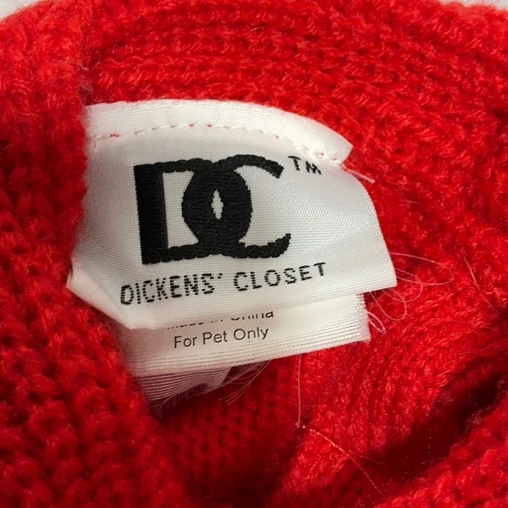 Cozy Red Knit Dog Sweater